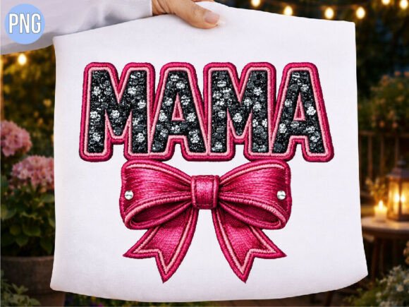 Glitter Mama Pink Bow Embroidery PNG Review