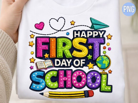 Happy First Day of School Embroidery PNG Review