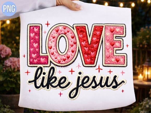 Love Like Jesus Hearts Embroidery PNG Review