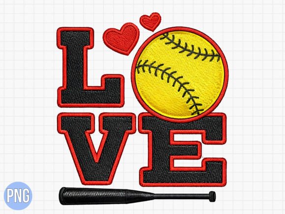 Love Softball PNG, Sport Embroidery PNG: A Designer's Review