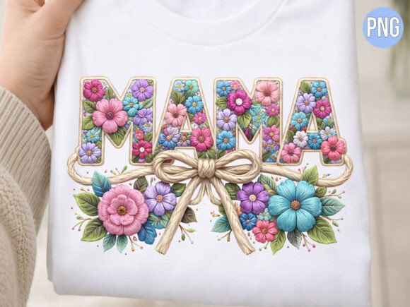 Mama Embroidery Floral Texture PNG Review