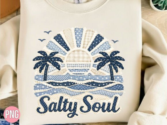 Salty Soul Beach Ocean Embroidery PNG Review